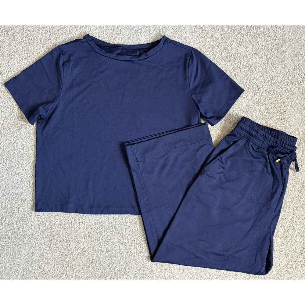 Dudley Stephens Womens Short Sleeve Boxy Top w/ Matching Palisades Crop Pants L‎